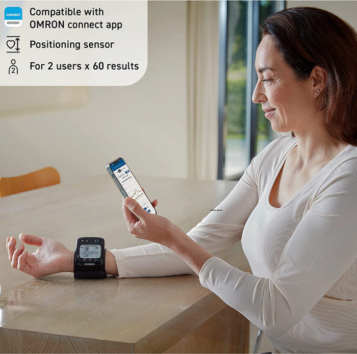 OMRON RS7 Intelli IT - Tensiometru de incheietura, silentios, transfer date Bluetooth, validat clinic [4]