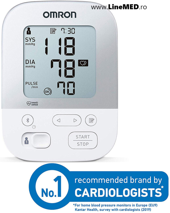 OMRON X4 Smart cu Bluetooth - Tensiometru de brat, manseta inteligenta Intelli Cuff, transfer date Omron Connect, validat clinic, garantie 3 ani [2]