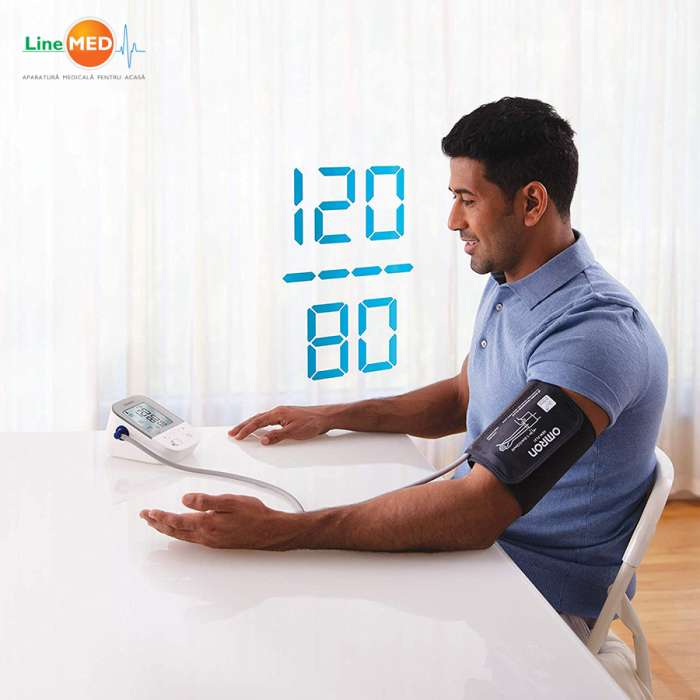 OMRON X4 Smart cu Bluetooth - Tensiometru de brat, manseta inteligenta Intelli Cuff, transfer date Omron Connect, validat clinic, garantie 3 ani [9]