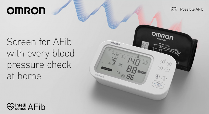 OMRON X7 Smart AFib (HEM-7380T1-EOSL) cu Bluetooth - Tensiometru de brat, detectare fibrilatie atriala, manseta inteligenta Intelli Cuff, transfer date Omron Connect, afisaj DUAL [2]