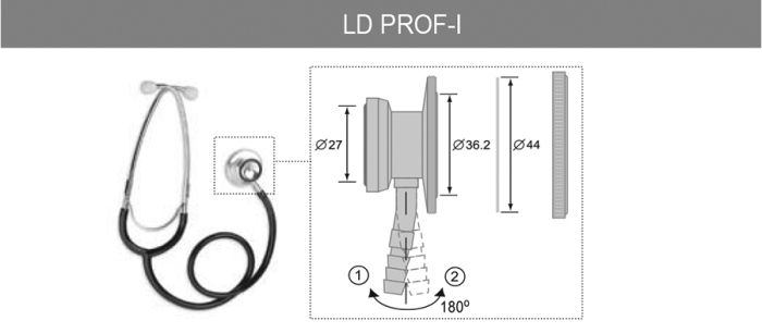 Stetoscop Little Doctor LD Prof-I cu cap bilateral [3]