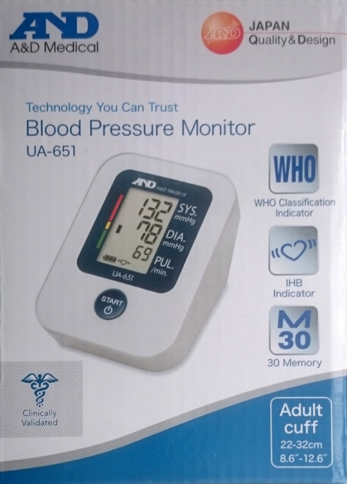 Tensiometru automat cu masurare pe brat, A&D Medical UA-651, validat clinic + Glucometru Fora GD50 [5]