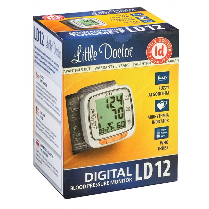 Tensiometru electronic de incheietura Little Doctor LD12, detectare aritmie, indicator WHO, afisare data si ora, algoritm Fuzzy, ecran mare [2]