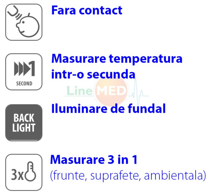 Termometru digital non-contact Omron GT720 cu scanare in infrarosu, 3 in 1 (frunte, suprafete, ambient) [8]