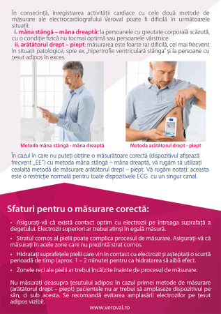 Electrocardiograf portabil (ECG / EKG) si tensiometru de brat Veroval, validat clinic, transfer date, 2 utilizatori, 3 ani garantie + Glucometru Fora GD50 [1]