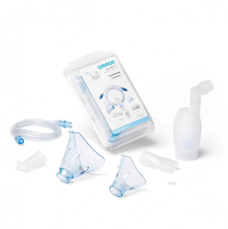 Kit accesorii pentru aerosol Omron C101 / X101 / C102  / X102 (kit nebulizator, masti, filtru, tub aer, piese de nas si gura)