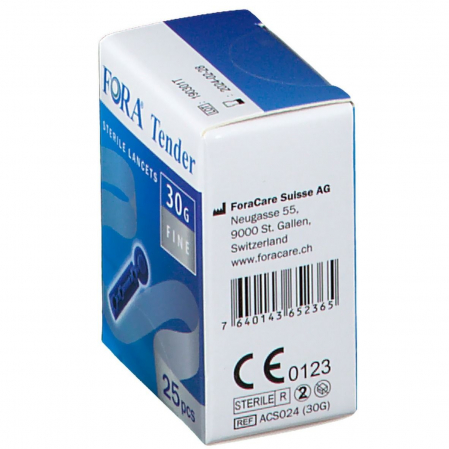 Lancete (Ace) sterile pentru glucometre, 30g, 25 buc [2]