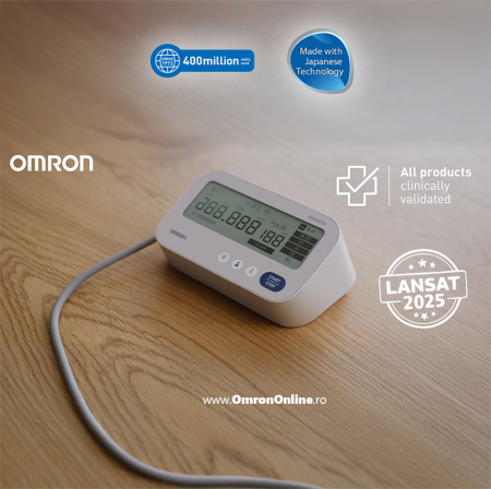 Tensiometre de brat - OMRON X3 Comfort AFib, tensiometru pentru braț, validat clinic, manșetă Intelli Wrap (22-42 cm), detectare fibrilație atrială