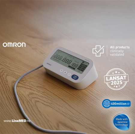 Tensiometre de brat - OMRON X3 Comfort AFib, tensiometru pentru braț, validat clinic, manșetă Intelli Wrap (22-42 cm), detectare fibrilație atrială