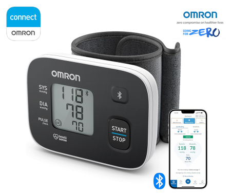 Tensiometre de incheietura - OMRON RS3 Intelli IT - Tensiometru de incheietura, transfer date Bluetooth, validat clinic