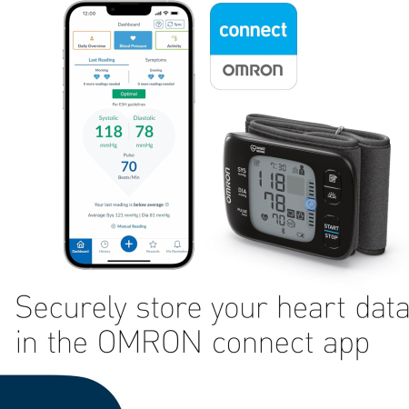 Tensiometre de incheietura - OMRON RS7 Intelli IT - Tensiometru de incheietura, silentios, transfer date Bluetooth, validat clinic