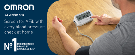 OMRON X3 Comfort AFib, tensiometru pentru braț, validat clinic, manșetă Intelli Wrap (22-42 cm), detectare fibrilație atrială [7]