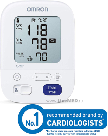 OMRON M3 Comfort (HEM-7155-E) - Tensiometru de brat, manseta inteligenta Intelli Cuff, validat clinic, garantie 3 ani [1]