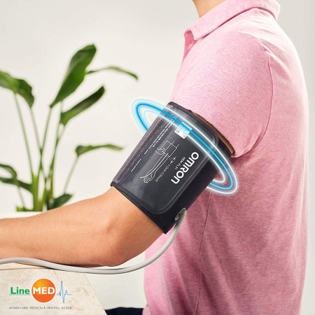 OMRON X7 Smart cu Bluetooth - Tensiometru de brat, detectare fibrilatie atriala (Afib), manseta inteligenta Intelli Cuff, transfer date Omron Connect, afisaj DUAL [6]