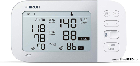 OMRON X7 Smart cu Bluetooth - Tensiometru de brat, detectare fibrilatie atriala (Afib), manseta inteligenta Intelli Cuff, transfer date Omron Connect, afisaj DUAL [5]