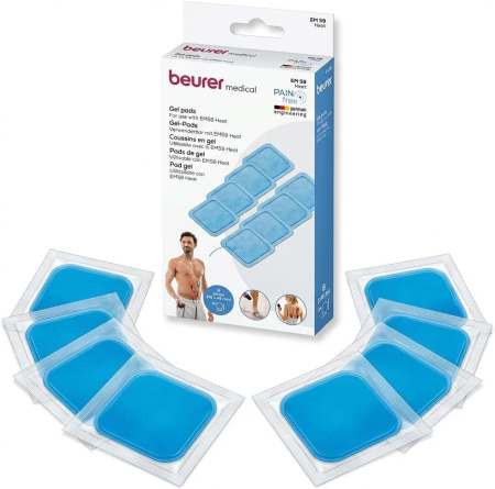 Electrostimulatoare musculare - Paduri cu gel (electrozi autoadezivi) pentru electrostimulator muscular Beurer EM59 si EM89 - 8 buc