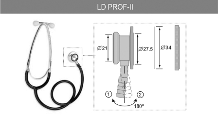 Stetoscop pediatric Little Doctor LD Prof-II cu cap bilateral si diafragma mica [3]
