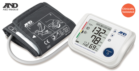 Tensiometre de brat - Tensiometru automat cu masurare pe brat A&D Medical UA-1020-W, validat clinic, functii MyPressure, fabricat in Japonia, TriCheck, 5 ani garantie
