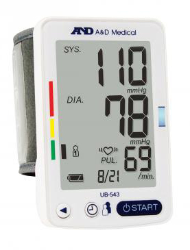 Tensiometru electronic de incheietura A&D MEDICAL UB-543, validat clinic, cu senzor de pozitionare corecta [3]