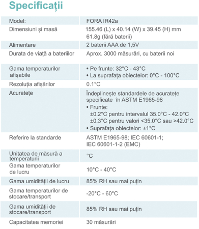 Termometru non-contact digital infrarosu Fora IR42 [4]