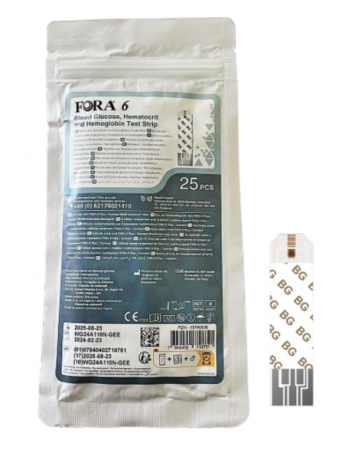 Teste glicemie, hematocrit, hemoglobina FORA 6 Connect (25 buc) [2]