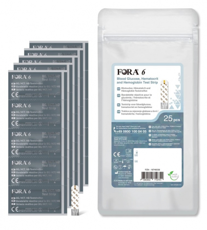 Teste glicemie, hematocrit, hemoglobina FORA 6 Connect (25 buc) [1]