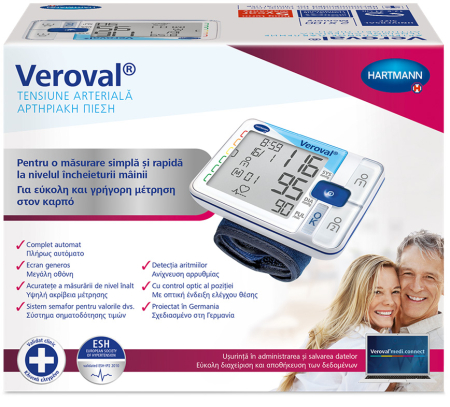 Veroval - Tensiometru de incheietura, validat clinic, 5 ani garantie, cablu USB pentru transfer date [2]