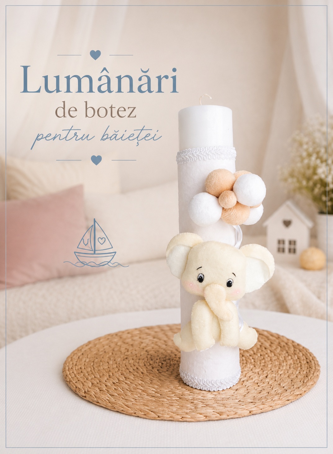 Lumanari botez baietei