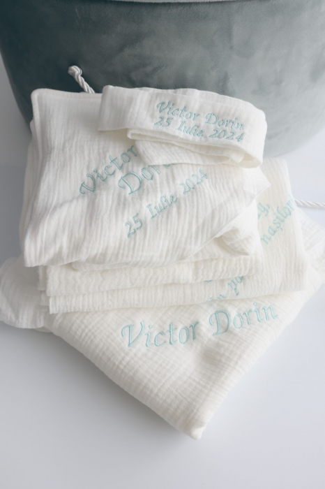Aripi de Înger – Set Botez Personalizat Băiețel trusou si lumanare [5]
