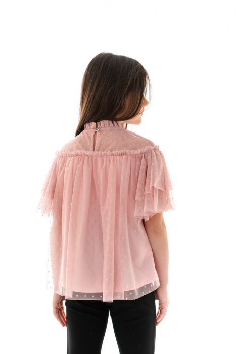 Bluza eleganta pentru fetite Kim roz pudră [7]