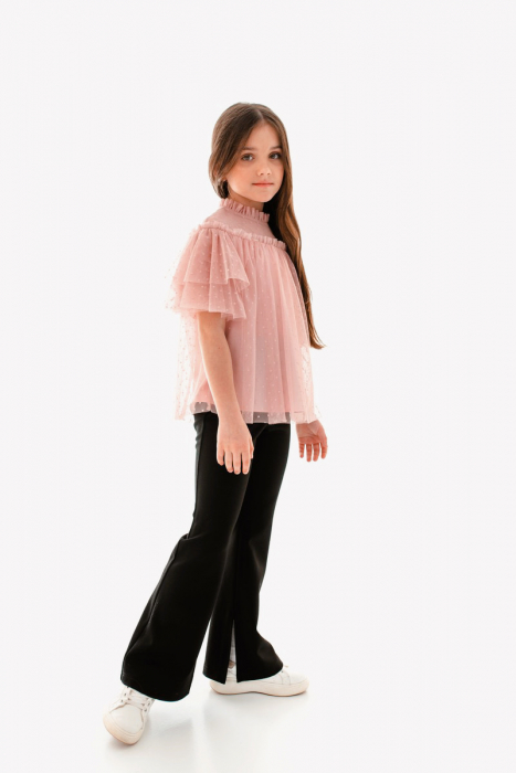 Bluza eleganta pentru fetite Kim roz pudră [5]