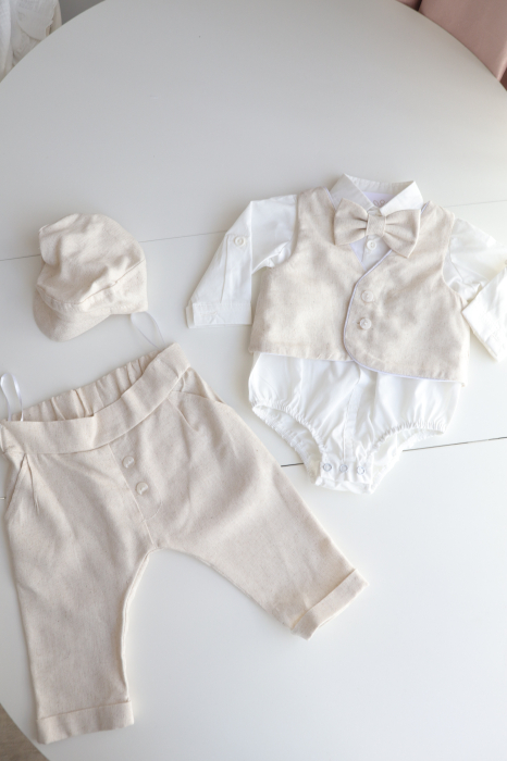 Costum baietel 5 piese tesatura in si bumbac [2]