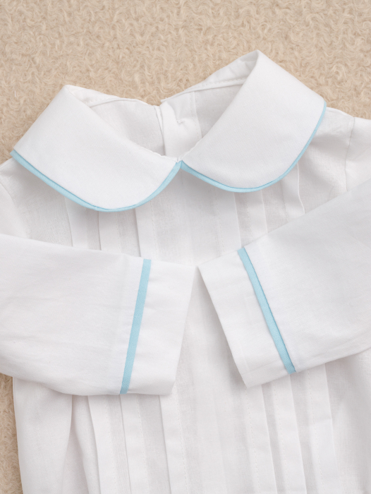 Costum elegant băiețel 3 piese Sasha– sacou, cămașă tip body și pantaloni [4]
