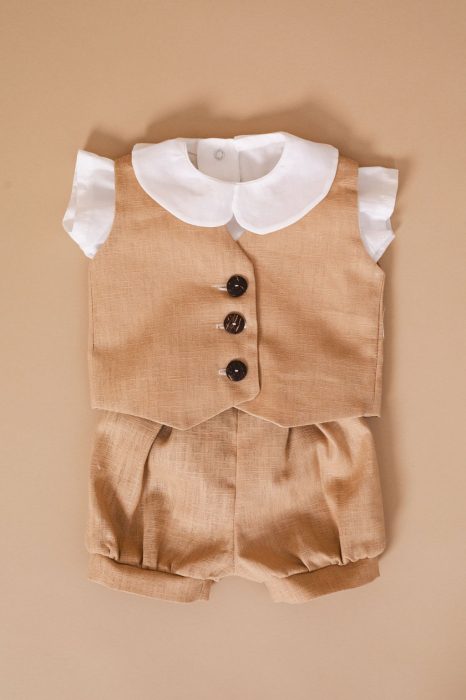 Costumas botez 3 piese Little Gentleman [4]