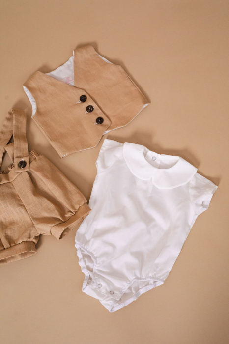 Costumas botez 3 piese Little Gentleman [5]