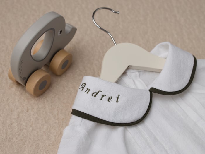 Costumas botez baietel Liam- verde kaki [11]