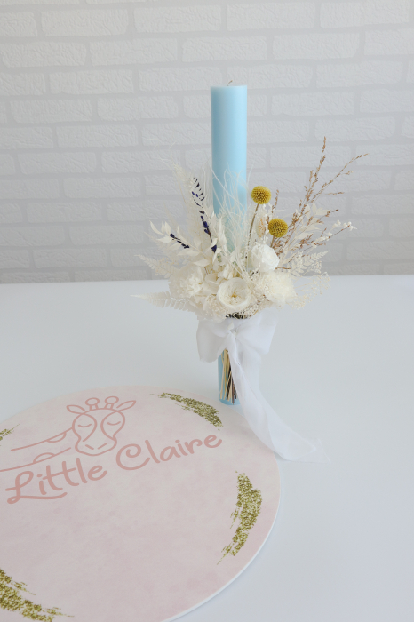 Lumanare botez premium baby blue- Little Claire [2]