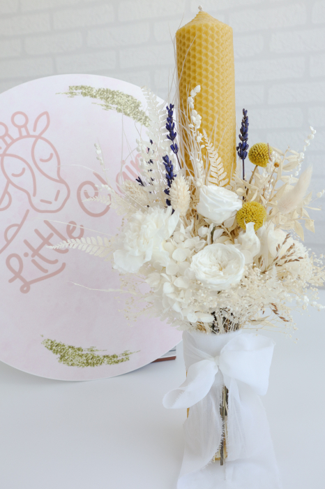 Lumanare botez premium ceara naturala-Little Claire [4]