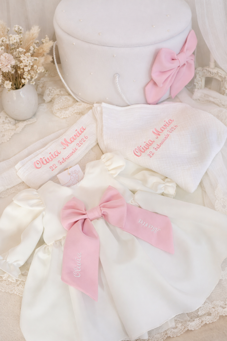 Rochita botez Barbie cu funda personalizabila [2]