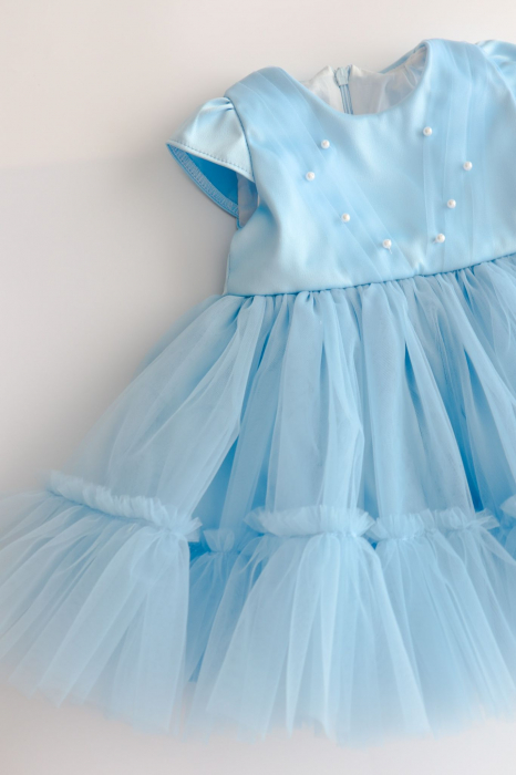 Rochita botez fetita Melania Baby blue [2]
