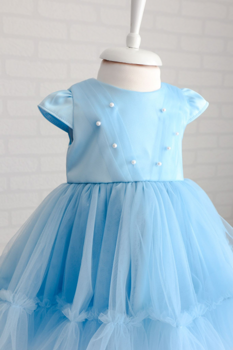 Rochita botez fetita Melania Baby blue [3]