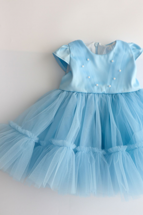 Rochita botez fetita Melania Baby blue [4]
