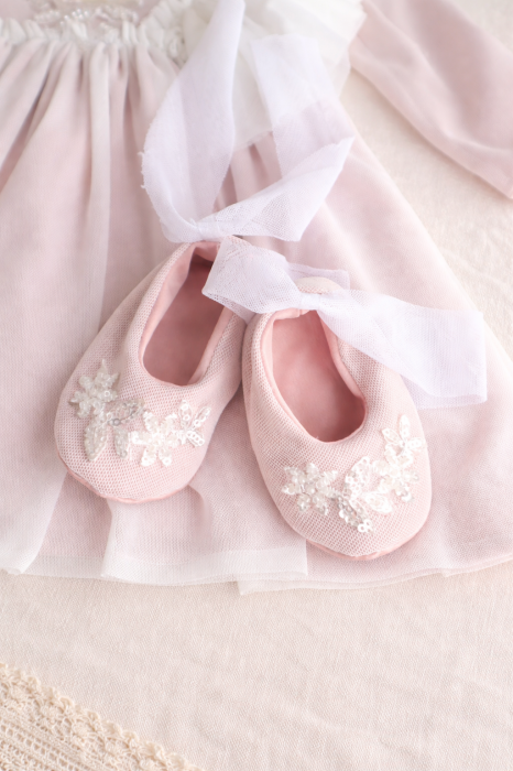 Rochita botez fetita roz pudra Elowen [2]