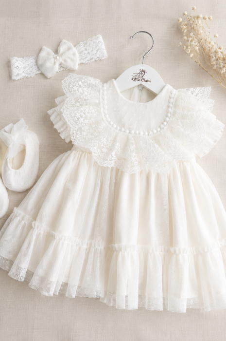 Rochita botez Lace Heirloom – piesă de colecție pentru momente speciale [8]