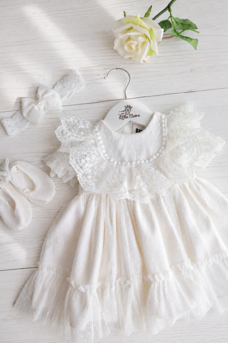 Rochita botez Lace Heirloom – piesă de colecție pentru momente speciale [7]