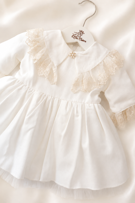 Rochita botez materiale premium Fleur de Lin [3]