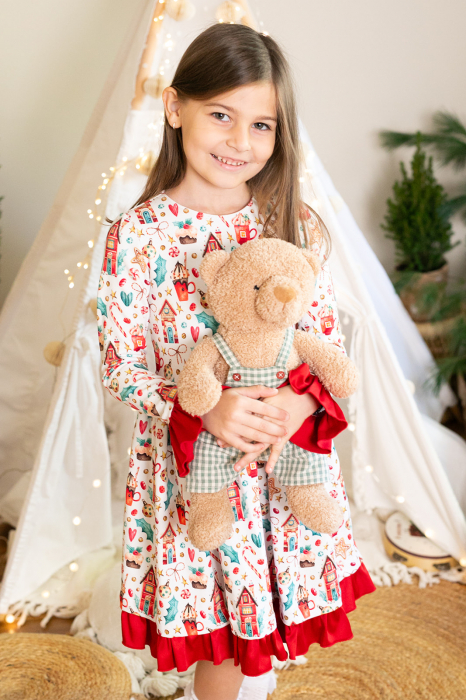 Rochita Crăciun fetițe Gingerbread [7]