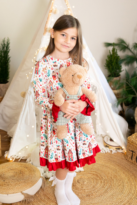 Rochita Crăciun fetițe Gingerbread [6]