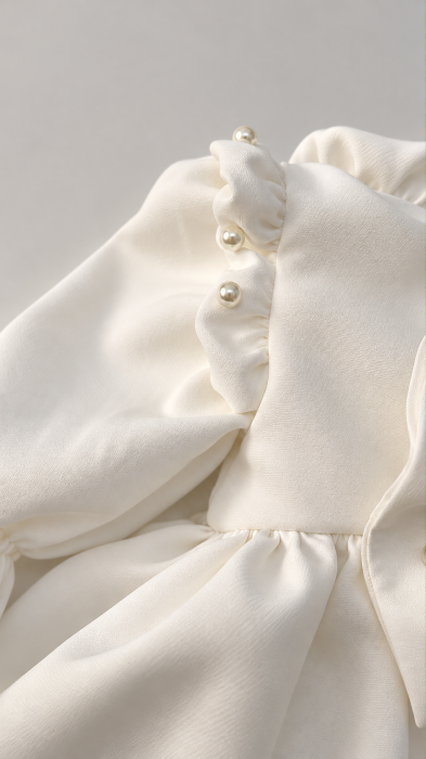 Rochiță de botez Ivory Evelyn– eleganță atemporală, exclusiv Little Claire [4]