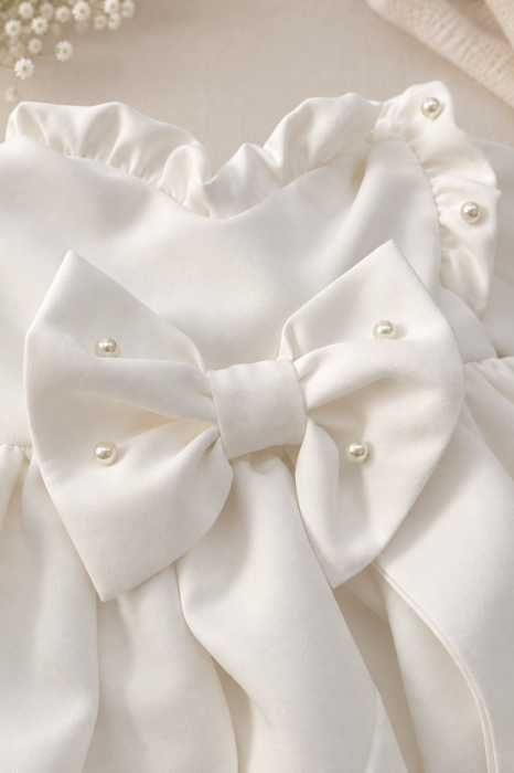Rochiță de botez Ivory Evelyn– eleganță atemporală, exclusiv Little Claire [5]